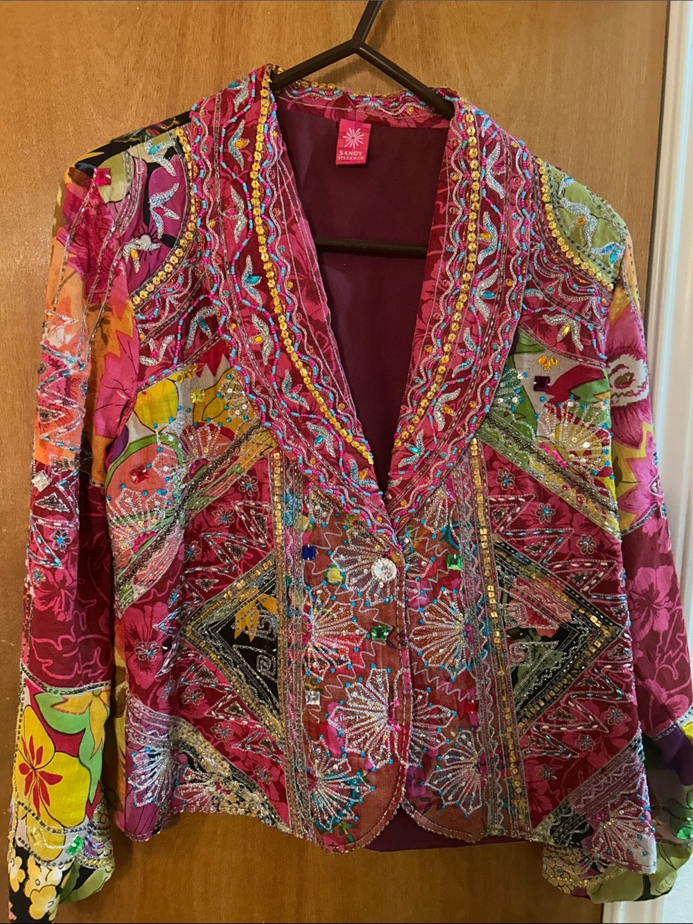 Stunning Bright Embellished Patchwork Jacket. 12